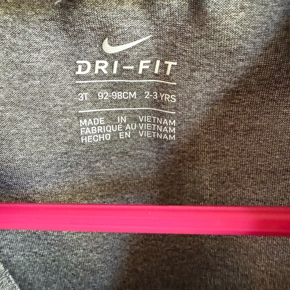 Nike Kids Charcoal Dri-Fit tee with Multicolor Logo-3t. - Picture 3 of 6